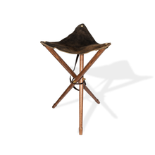 Load image into Gallery viewer, Deerskinn Tripod Stool
